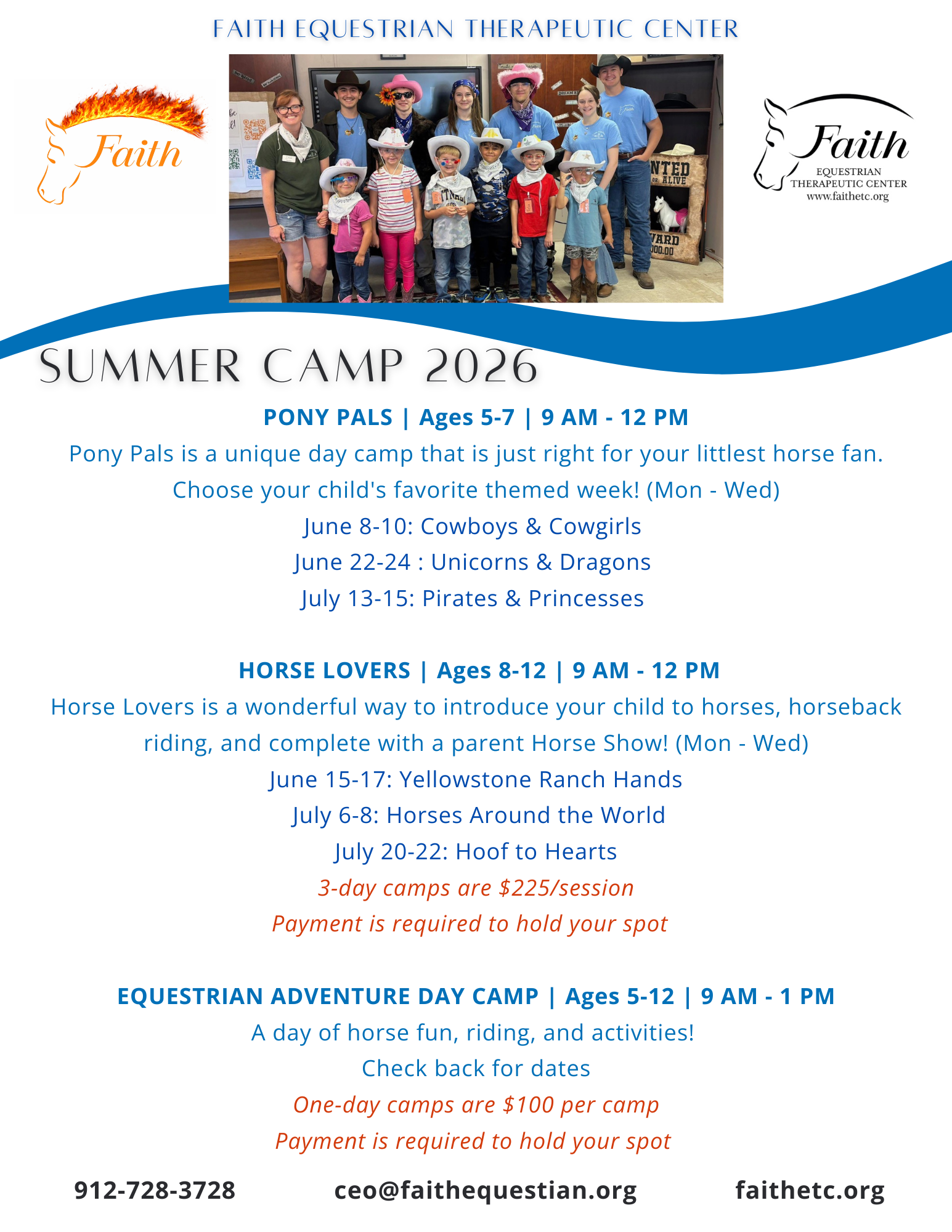 Summer Camp 2026 flyer