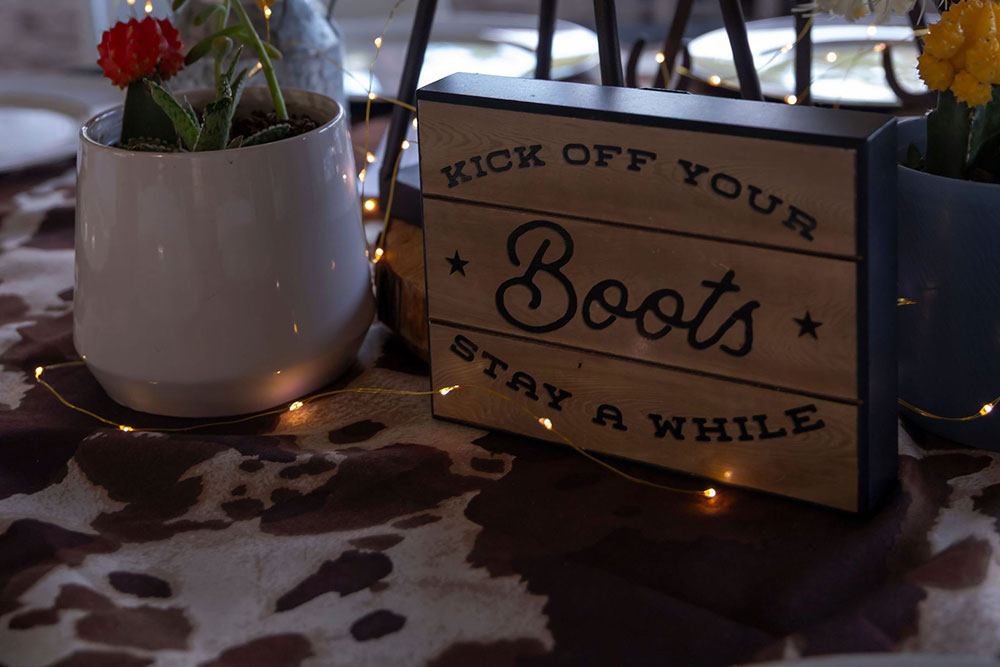 Boots & BBQ Table Photo