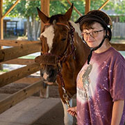 a rider at Faith Equestrian Therapeutic Center