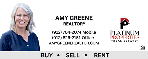 Amy Greene business card with link to website